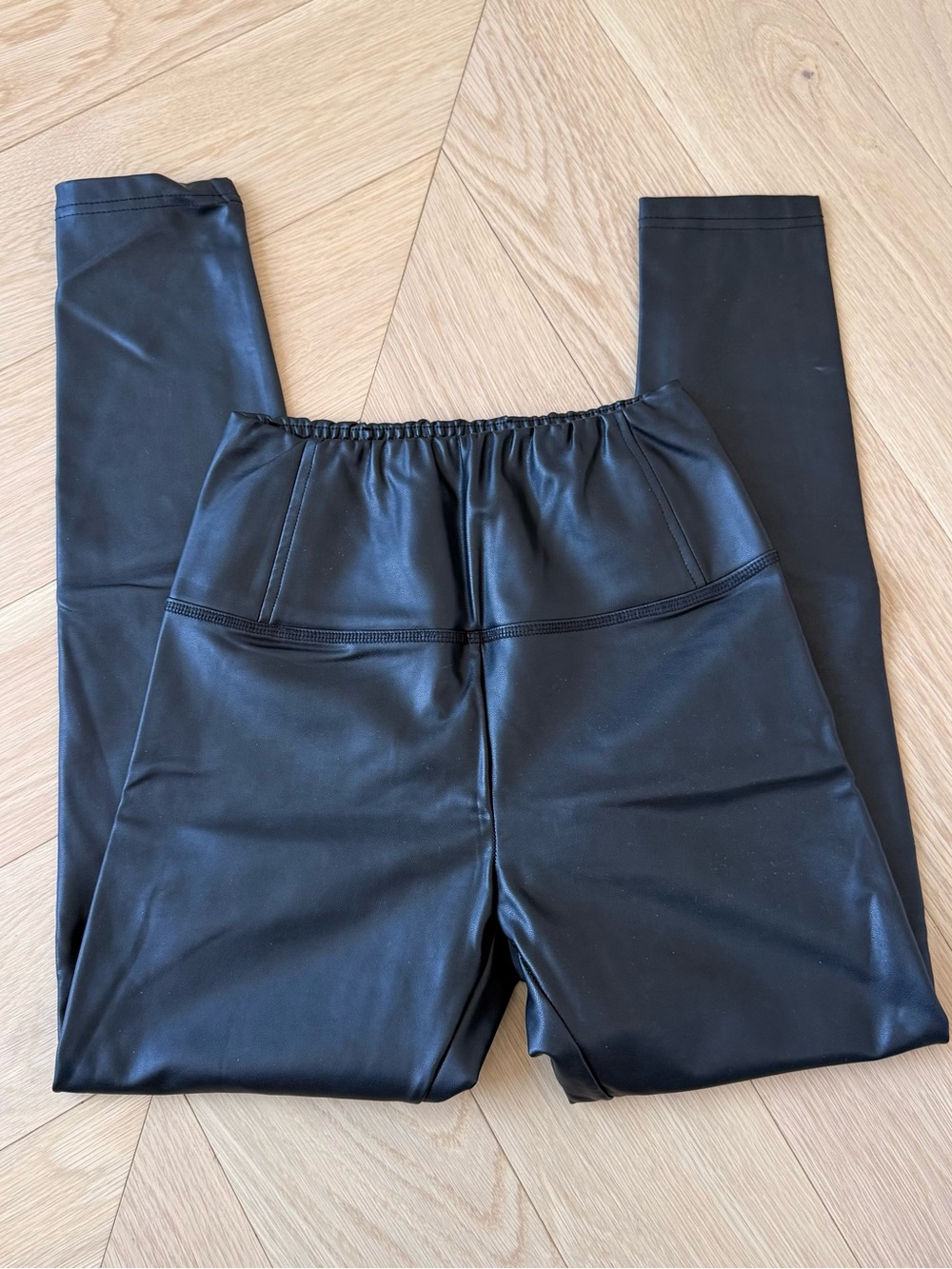 NEW Women’s High Waisted Black Faux Leather Leggings